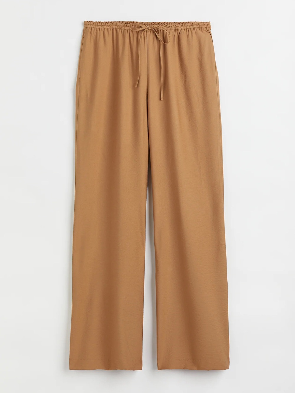 H&M Brown Crepe straight Leg Pants New